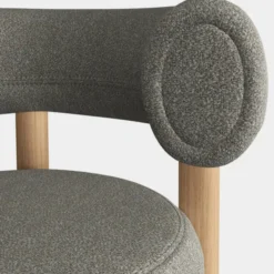 Krzesło Barowe Fat Natural Wood - Clay Boucle Tom Dixon