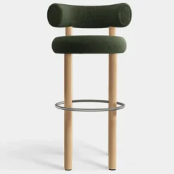 Krzesło Barowe Fat Natural Wood - Forest Boucle Tom Dixon