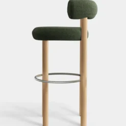 Krzesło Barowe Fat Natural Wood - Forest Boucle Tom Dixon