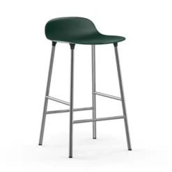 Krzesło Barowe Form Chromowana Podstawa Zielone Normann Copenhagen
