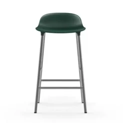 Krzesło Barowe Form Chromowana Podstawa Zielone Normann Copenhagen