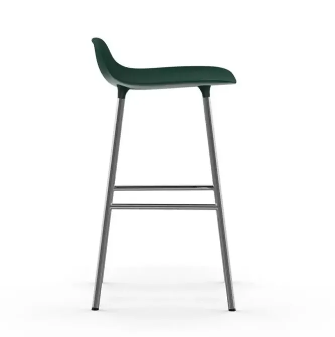 Krzesło Barowe Form Chromowana Podstawa Zielone Normann Copenhagen