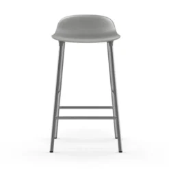 Krzesło Barowe Form Chromowana Podstawa Szare Normann Copenhagen