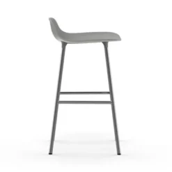 Krzesło Barowe Form Chromowana Podstawa Szare Normann Copenhagen
