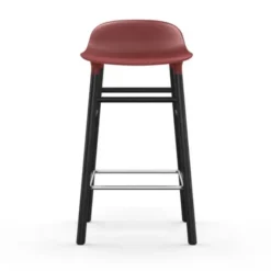 Krzesło Barowe Form Czarna Podstawa Czerwone Normann Copenhagen