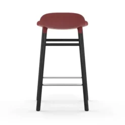 Krzesło Barowe Form Czarna Podstawa Czerwone Normann Copenhagen