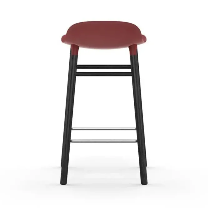 Krzesło Barowe Form Czarna Podstawa Czerwone Normann Copenhagen