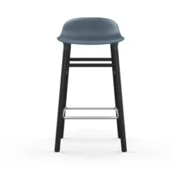 Krzesło Barowe Form Czarna Podstawa Niebieskie Normann Copenhagen