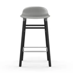 Krzesło Barowe Form Czarna Podstawa Szare Normann Copenhagen