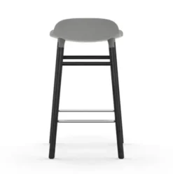 Krzesło Barowe Form Czarna Podstawa Szare Normann Copenhagen