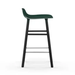 Krzesło Barowe Form Czarna Podstawa Zielone Normann Copenhagen