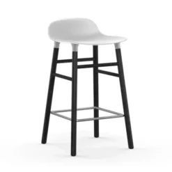 Krzesło Barowe Form Czarna Podstawa Białe Normann Copenhagen