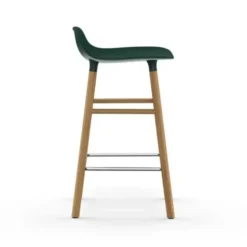 Krzesło Barowe Form Dębowa Podstawa Zielone Normann Copenhagen