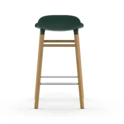 Krzesło Barowe Form Dębowa Podstawa Zielone Normann Copenhagen
