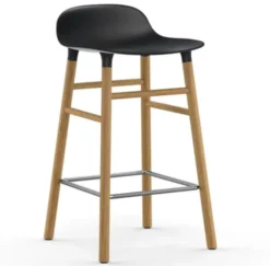 Krzesło Barowe Form Dębowa Podstawa Czarne Normann Copenhagen