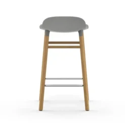 Krzesło Barowe Form Dębowa Podstawa Szare Normann Copenhagen