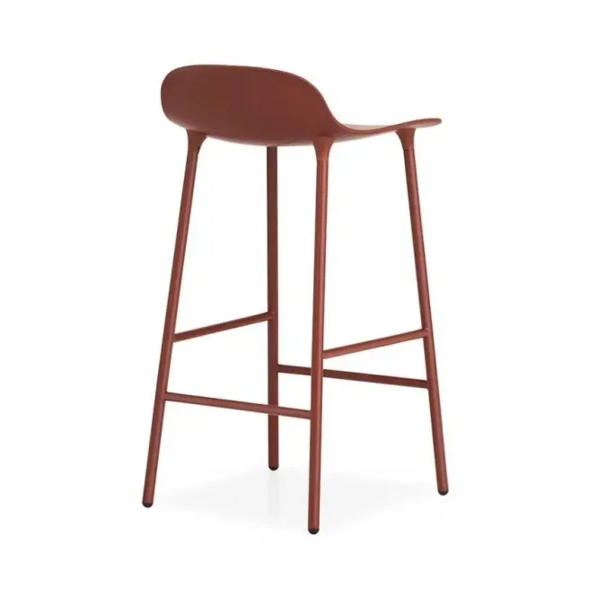 Krzesło Barowe Form Lakierowana Podstawa Czerwone Normann Copenhagen