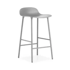 Krzesło Barowe Form Lakierowana Podstawa Szare Normann Copenhagen