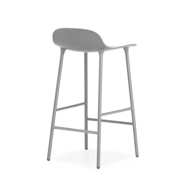 Krzesło Barowe Form Lakierowana Podstawa Szare Normann Copenhagen