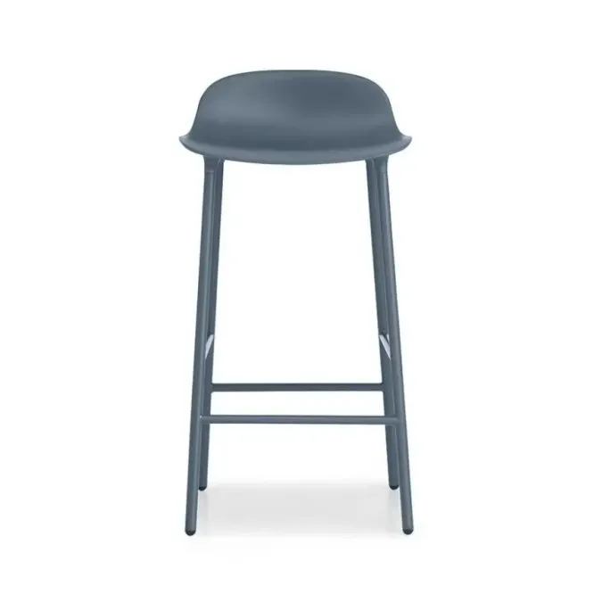 Krzesło Barowe Form Lakierowana Podstawa Niebieskie Normann Copenhagen