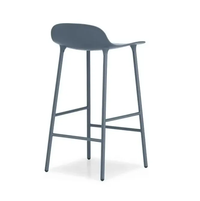 Krzesło Barowe Form Lakierowana Podstawa Niebieskie Normann Copenhagen