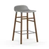 Krzesło Barowe Form Podstawa Orzech Szare Normann Copenhagen