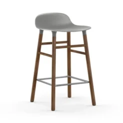 Krzesło Barowe Form Podstawa Orzech Szare Normann Copenhagen