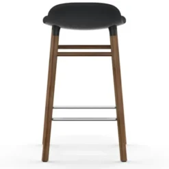 Krzesło Barowe Form Podstawa Orzech Czarne Normann Copenhagen
