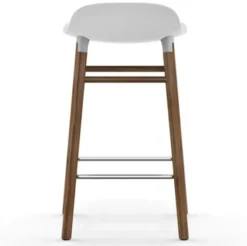 Krzesło Barowe Form Podstawa Orzech Czarne Normann Copenhagen