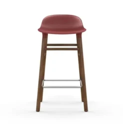 Krzesło Barowe Form Podstawa Orzech Czerwone Normann Copenhagen