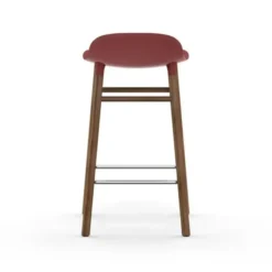 Krzesło Barowe Form Podstawa Orzech Czerwone Normann Copenhagen