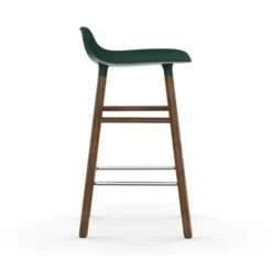 Krzesło Barowe Form Podstawa Orzech Zielone Normann Copenhagen