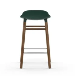 Krzesło Barowe Form Podstawa Orzech Zielone Normann Copenhagen