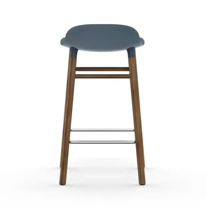 Krzesło Barowe Form Podstawa Orzech Niebieskie Normann Copenhagen