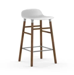 Krzesło Barowe Form Podstawa Orzech Białe Normann Copenhagen
