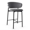 Krzesło Barowe Oleandro Boucle Antracytowe Calligaris