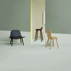 Krzesło Barowe Yuuga 75 Cm Przydymiony Dąb - Czarna Skóra Pwtbs