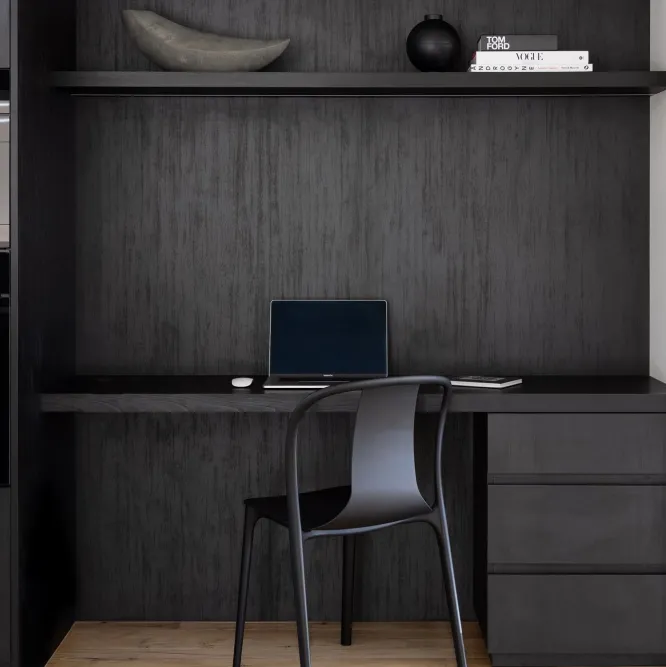 Krzesło Belleville Z Podłokietnikiem Wood Czarny Jesion Vitra