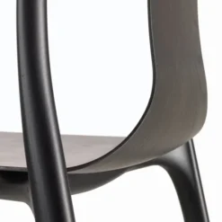 Krzesło Belleville Z Podłokietnikiem Wood Czarny Jesion Vitra