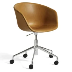 Krzesło Biurowe Aac53 Aluminiowa Podstawa - Sense Cognac Hay