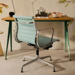 Krzesło Biurowe Aluminium Ea 132 Tkanina Canola - Podstawa Aluminiowa Vitra