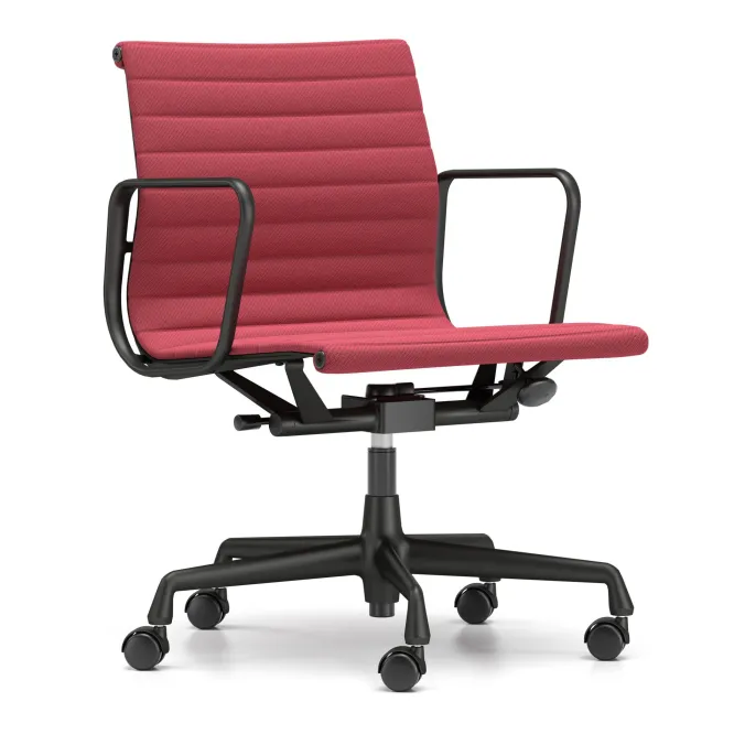 Krzesło Biurowe Aluminium Ea 117 Tkanina Track Magenta - Podstawa Czarna Vitra