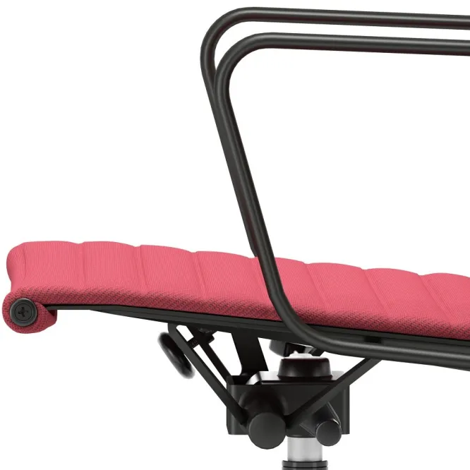 Krzesło Biurowe Aluminium Ea 117 Tkanina Track Magenta - Podstawa Czarna Vitra