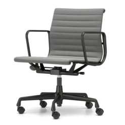 Krzesło Biurowe Aluminium Ea 117 Tkanina Track Grey - Podstawa Czarna Vitra