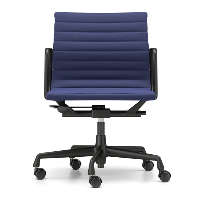Krzesło Biurowe Aluminium Ea 118 Tkanina Track Royal - Podstawa Czarna Vitra