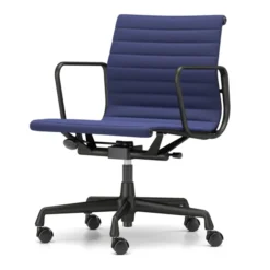 Krzesło Biurowe Aluminium Ea 118 Tkanina Track Royal - Podstawa Czarna Vitra