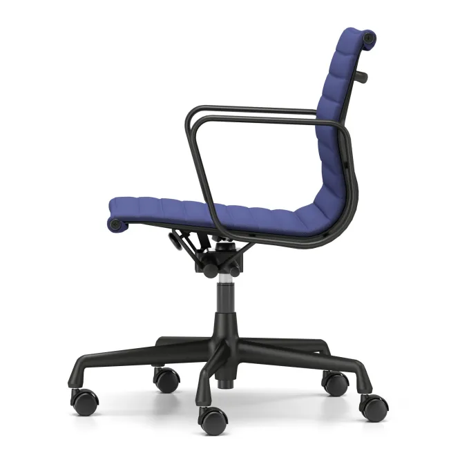 Krzesło Biurowe Aluminium Ea 118 Tkanina Track Royal - Podstawa Czarna Vitra