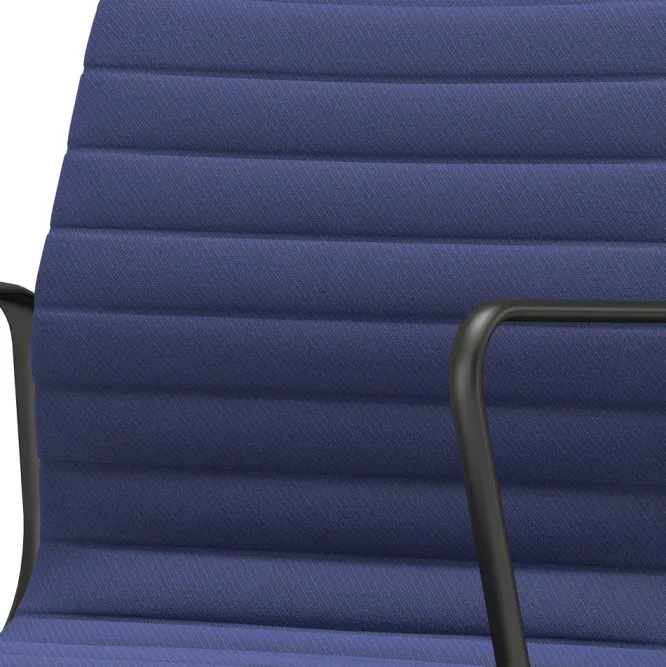 Krzesło Biurowe Aluminium Ea 118 Tkanina Track Royal - Podstawa Czarna Vitra