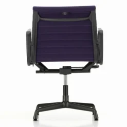 Krzesło Biurowe Aluminium Ea 132 Tkanina Track Ink Blue - Podstawa Czarna Vitra