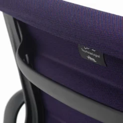 Krzesło Biurowe Aluminium Ea 132 Tkanina Track Ink Blue - Podstawa Czarna Vitra